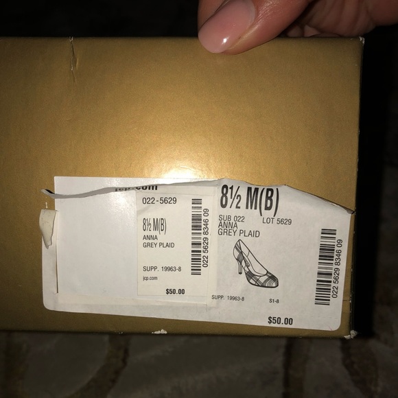 Miss Bison silver plaid heels - Picture 8 of 8